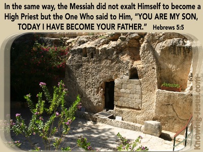 Hebrews 5:5 You Are My Son Today I Become Your Father (brown)